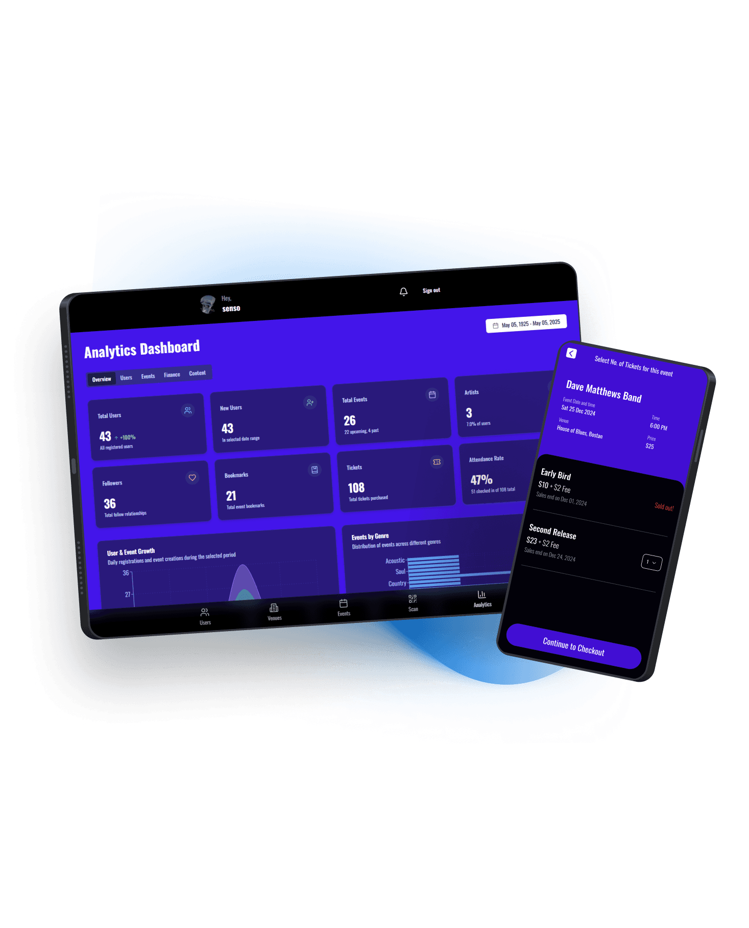 CrowdSpark venue management features